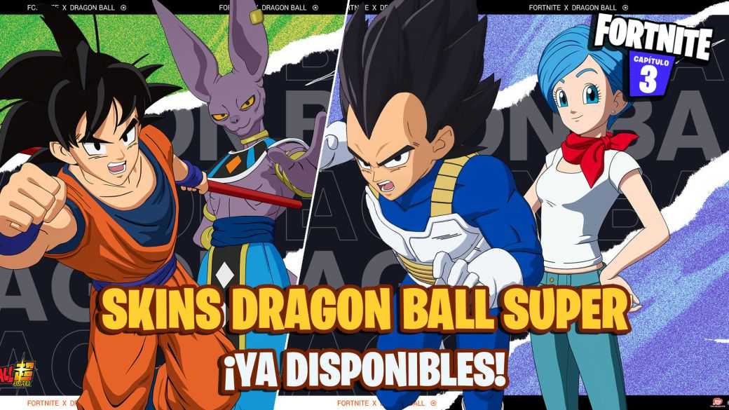 Las pieles de Goku, Vegeta, Bulma y Beerus ya están disponibles