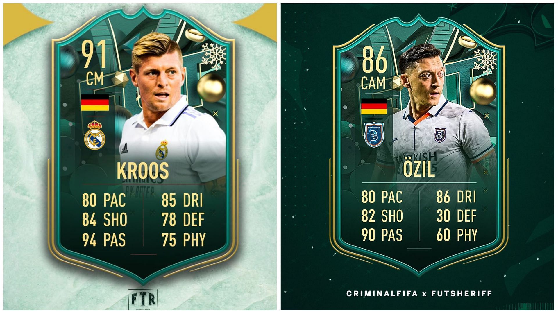 Las filtraciones de FIFA 23 revelan la inclusión de Toni Kroos y Mesut Ozil en la promoción Winter Wildcards