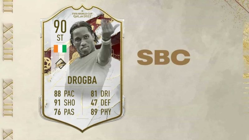 Ícono de la Copa Mundial Didier Drogba SBC: FIFA 23 Ícono de la Copa Mundial Didier Drogba SBC