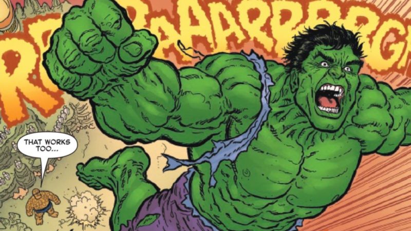Hulk y Thing se enfrentan a un Celestial en Clobberin’ Time #1