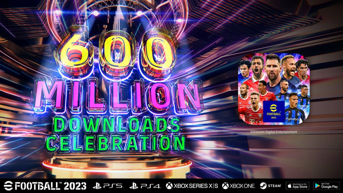 eFootball 2023 celebra 600 millones de descargas