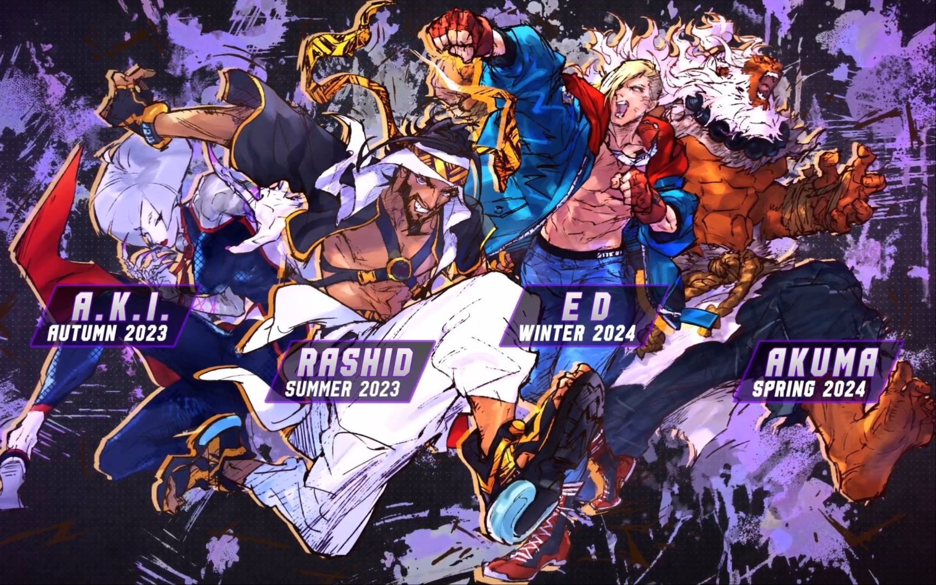 Anuncio de los personajes DLC del año 1 de Street Fighter 6: Rashid, Akuma y más