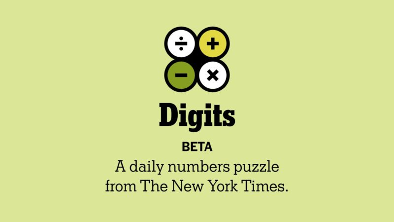 The New York Times presenta Digits, un juego diario basado en matemáticas en versión beta limitada