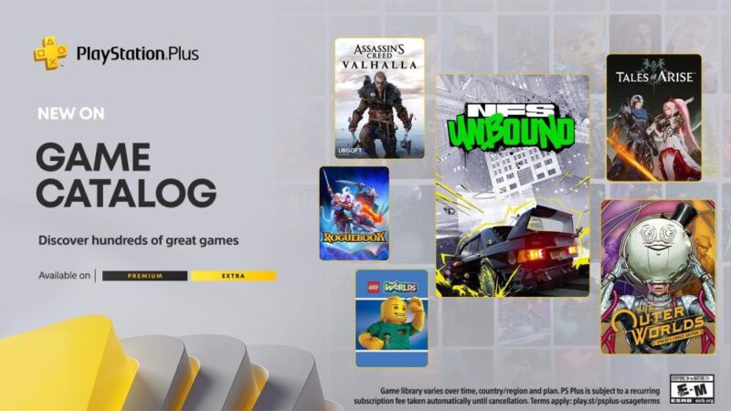Catálogo de juegos de PlayStation Plus de febrero: Need for Speed Unbound, The Outer Worlds y más