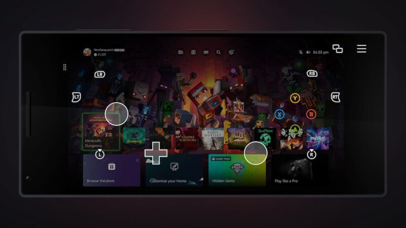 Xbox Remote Play obtiene más controles táctiles