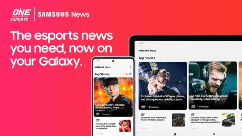 La aplicación ONE Esports para Samsung se lanza en EE. UU.