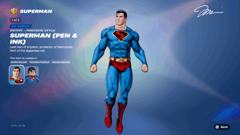 Fortnite: Así obtienes todos los trajes y cosméticos de Superman