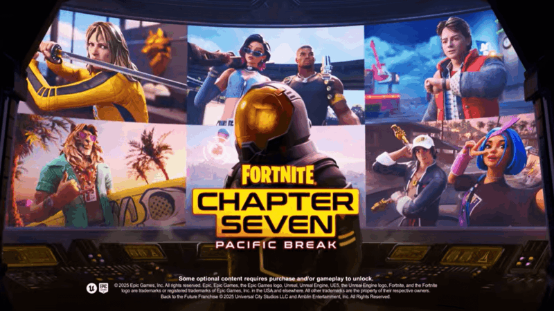 El Capítulo 7 de Fortnite ha comenzado: Marty McFly, estilo de Hollywood y grandes cambios en la jugabilidad.