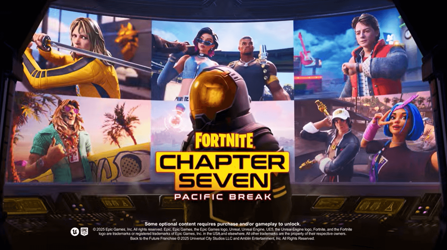 El Capítulo 7 de Fortnite ha comenzado: Marty McFly, estilo de Hollywood y grandes cambios en la jugabilidad.