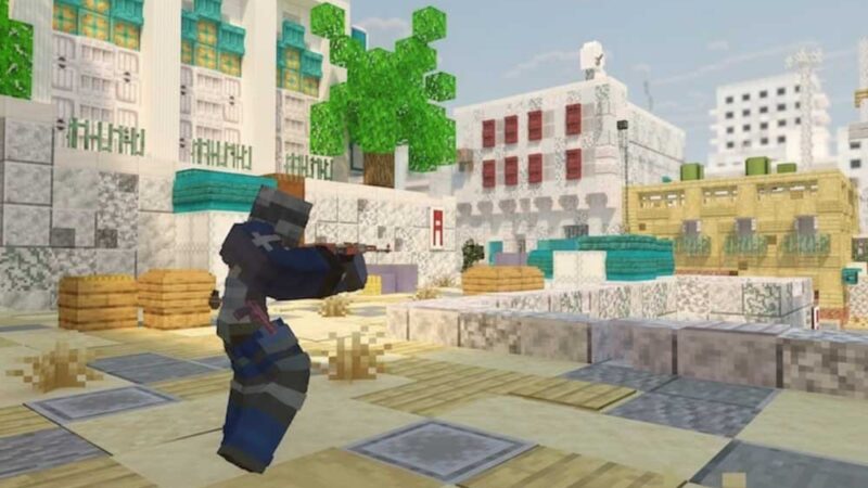 CS2: Dust2 recibe un cambio de imagen al estilo Minecraft – con modelos en bloques, rediseño del C4 y pollos con apariencia cúbica.