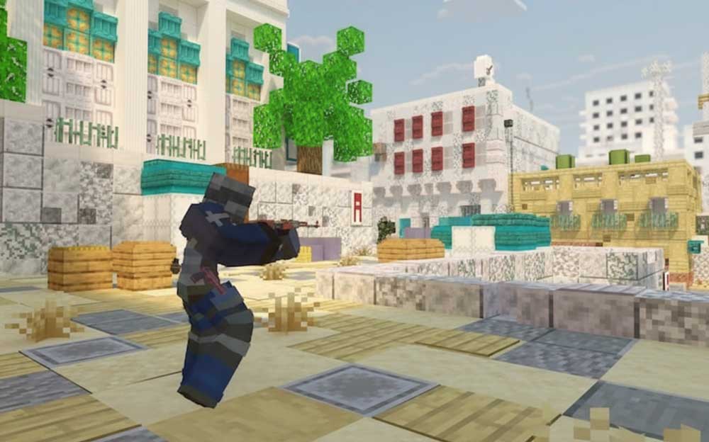 CS2: Dust2 recibe un cambio de imagen al estilo Minecraft – con modelos en bloques, rediseño del C4 y pollos con apariencia cúbica.
