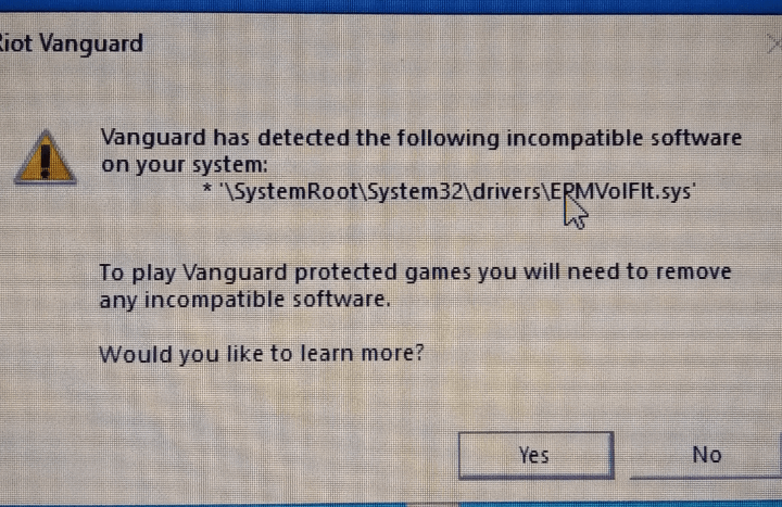 VALORANT – Error «Componente de software incompatible detectado» – Guía para una solución rápida