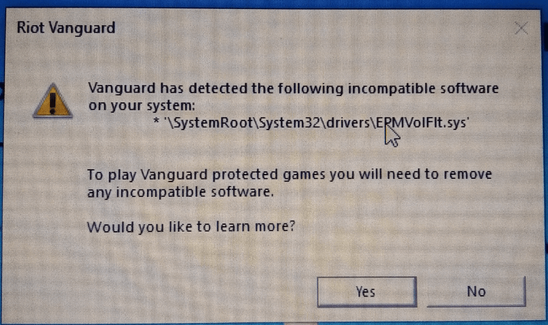 VALORANT – Error «Componente de software incompatible detectado» – Guía para una solución rápida