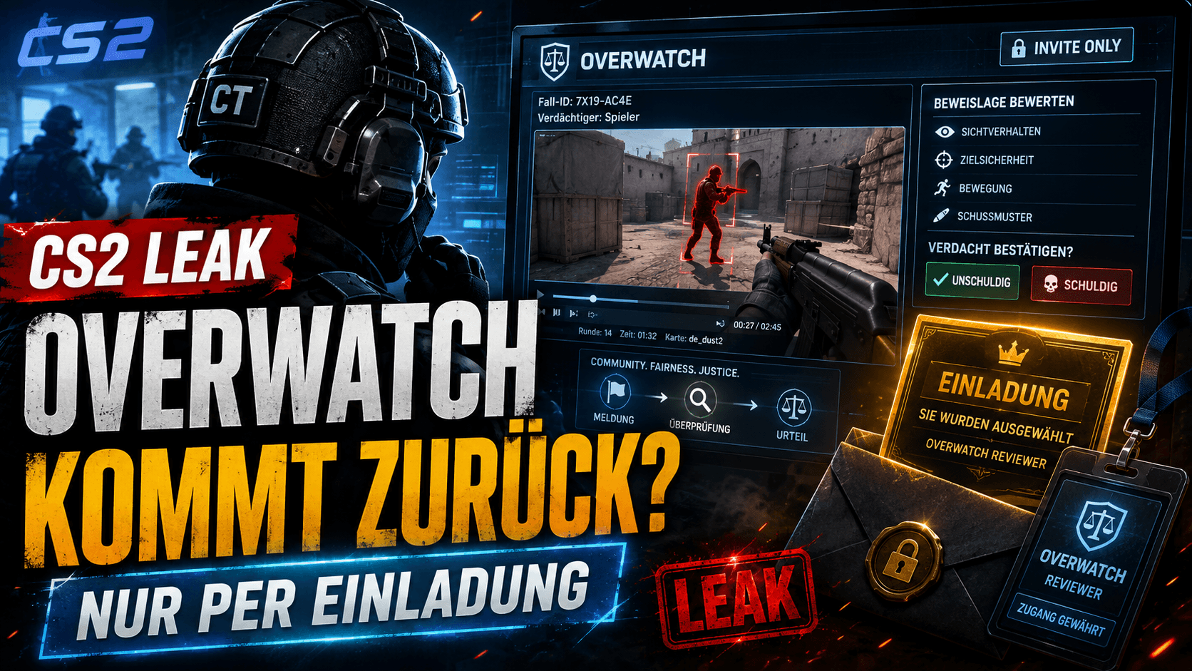 CS2: Valve bereitet sich auf die Rückkehr von Overwatch mit einem neuen Einladungssystem vor.