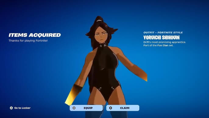 Fortnite: La skin de Yoruichi genera revuelo antes de su lanzamiento