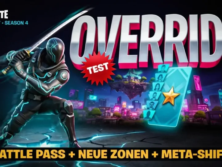 Prueba de Fortnite Capítulo 7 Temporada 4 «Override»: Pase de Batalla, nuevas áreas y cambio de meta